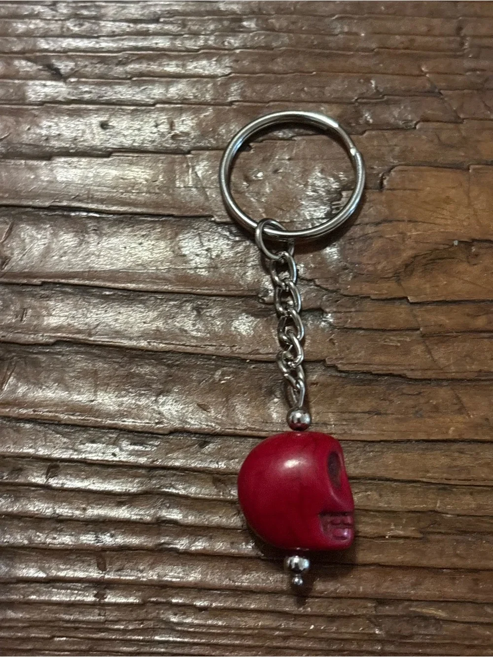 Red Skull Keychain Pendant Accessories